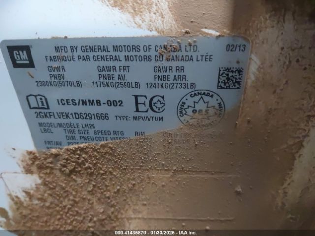 2013 GMC TERRAIN 2GKFLVEK1D6291666 Photo 8