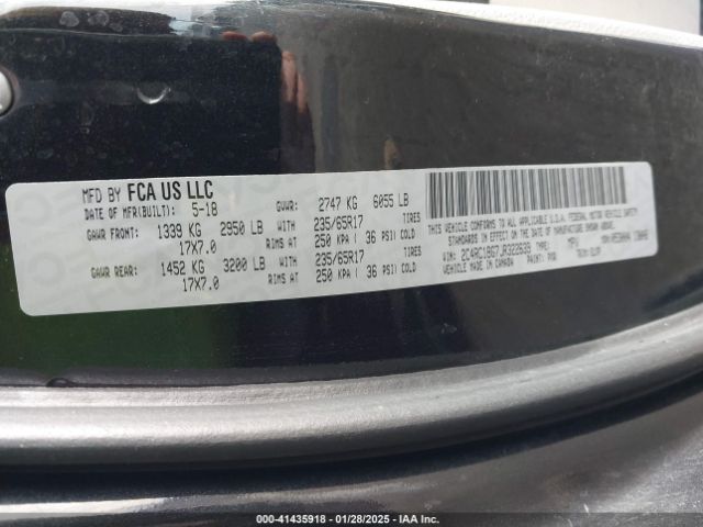2C4RC1BG7JR322639 Chrysler Pacifica