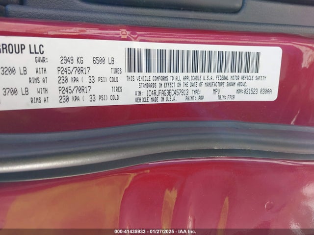 1C4RJFAG3EC457913 Jeep Grand Cherokee Laredo