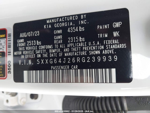 5XXG64J26RG239939 KIA K5 Gt-line