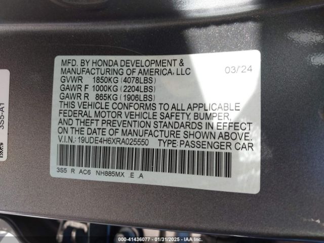 19UDE4H6XRA025550 Acura Integra A-spec W/ Technology