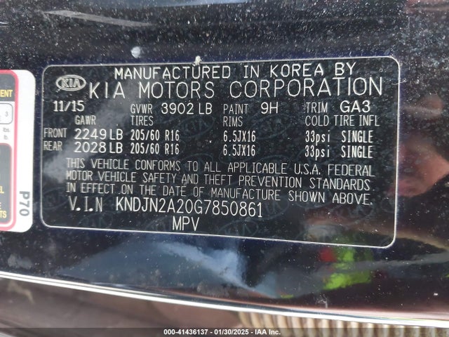 KIA Soul 2016 KNDJN2A20G7850861 Image 9