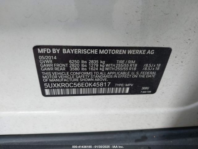 5UXKR0C56E0K45817 BMW X5 Xdrive35i