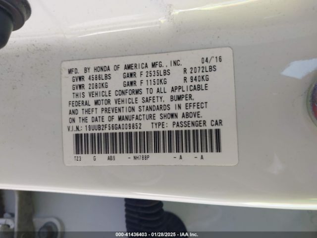 19UUB2F56GA009852 Acura Tlx V6 Tech