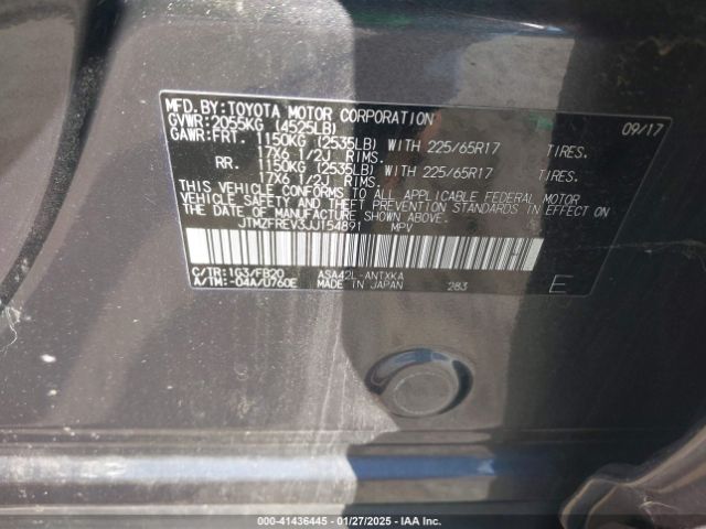 JTMZFREV3JJ154891 Toyota RAV4 LE