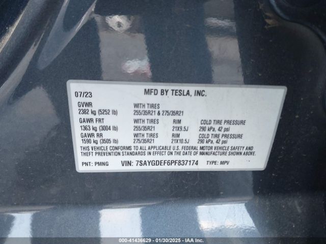 7SAYGDEF6PF837174 Tesla Model Y Performance Dual Motor All-wheel Drive