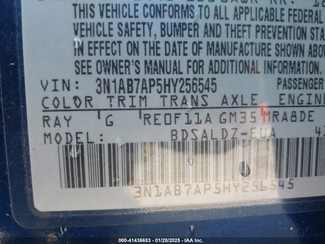 Nissan SENTRA SV 2017 3N1AB7AP5HY256545 Image 9