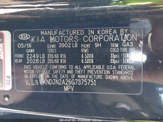 KIA Soul 2016 KNDJN2A26G7375751 Image 9