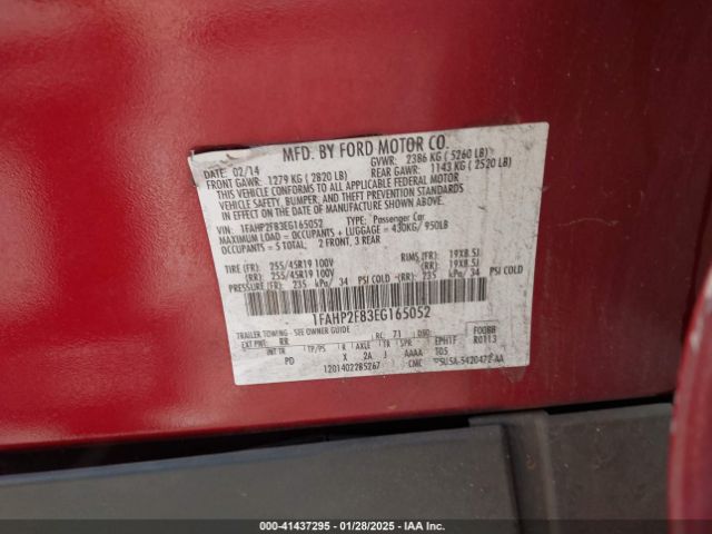 1FAHP2F83EG165052 Ford Taurus Limited