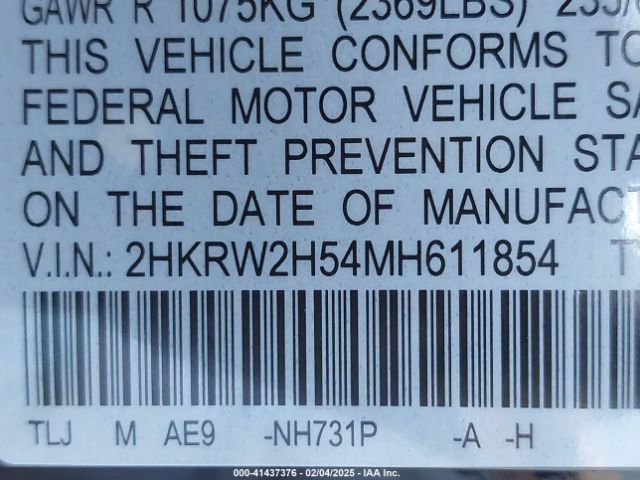 2HKRW2H54MH611854 Honda Cr-v Awd Ex