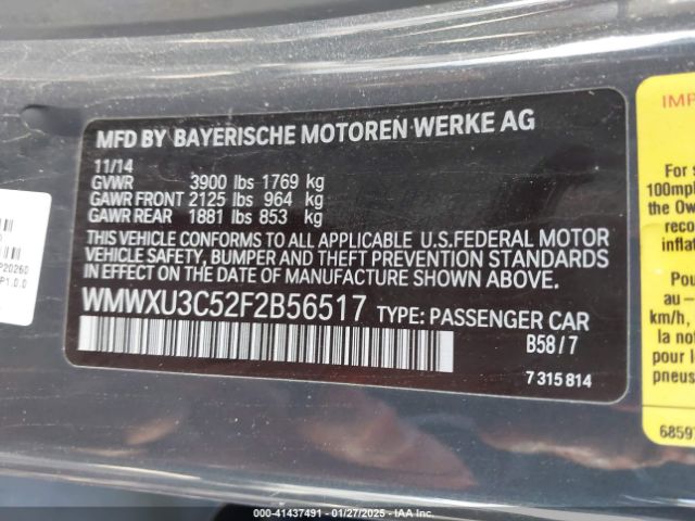 WMWXU3C52F2B56517 Mini Hardtop Cooper S