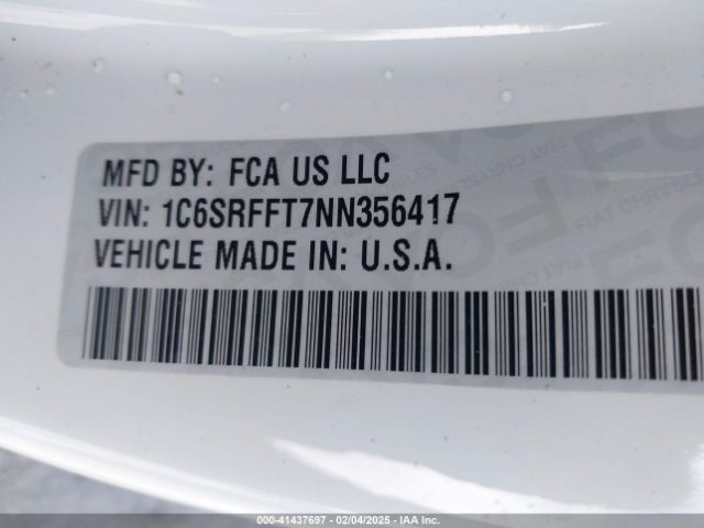 1C6SRFFT7NN356417 RAM 1500 Big Horn  4x4 5'7 Box