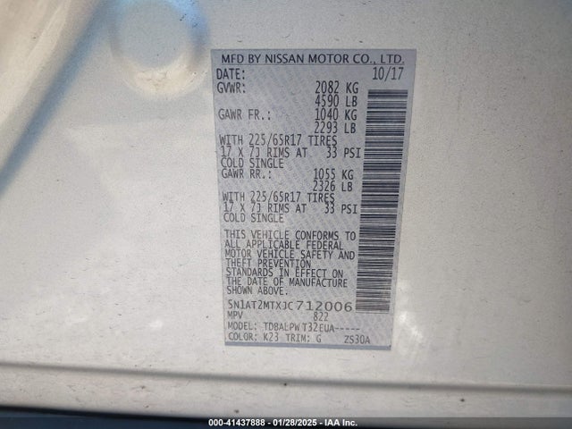 Nissan ROGUE S 2018 5N1AT2MTXJC712006 Image 9