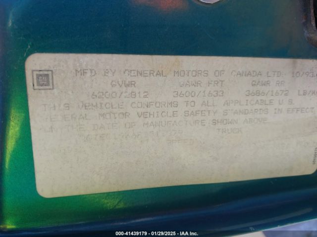 1994 GMC SIERRA 2GTEC19K6R1511379 Photo 8