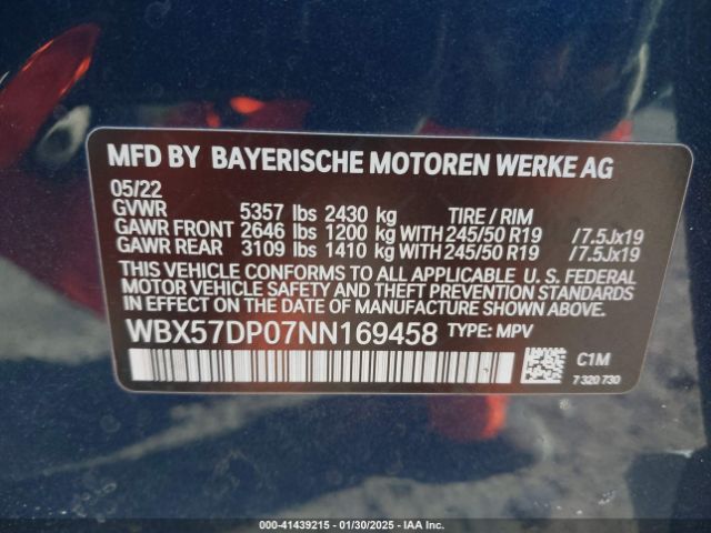 2022 BMW X3 WBX57DP07NN169458 Photo 8