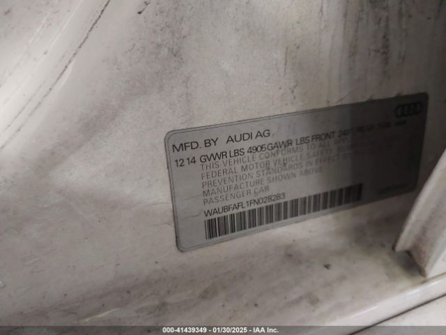 WAUBFAFL1FN028283 Audi A4 2.0t Premium
