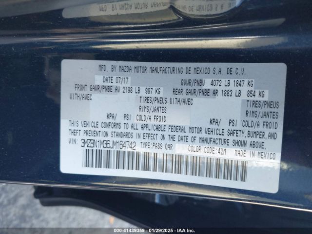 3MZBN1M36JM164742 Mazda Mazda3 Grand Touring