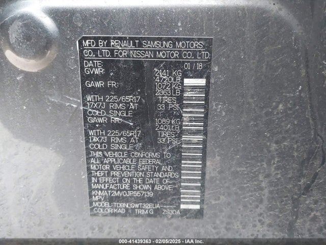 Nissan ROGUE SV 2018 KNMAT2MV0JP557139 Image 9