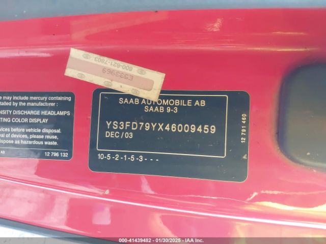 2004 SAAB 9-3 YS3FD79YX46009459 Photo 8
