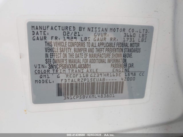 Nissan Kicks S Xtronic Cvt 2021 3N1CP5BVXML483801 Image 9