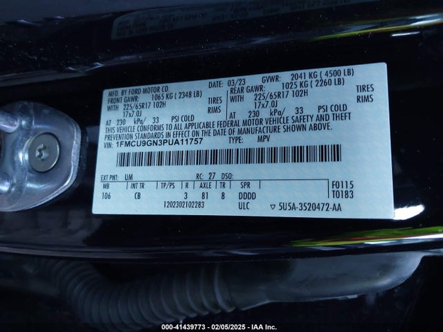 Ford Escape Active 2023 1FMCU9GN3PUA11757 Image 9