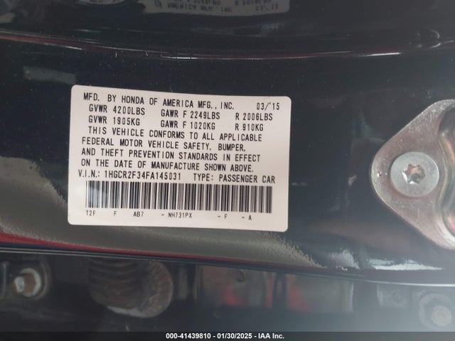 1HGCR2F34FA145031 Honda ACCORD LX