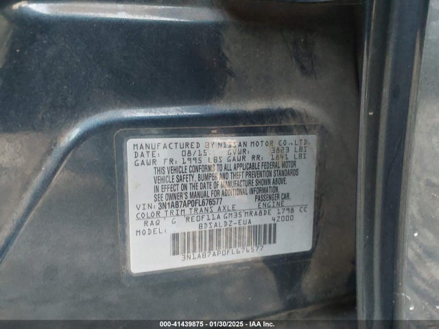 3N1AB7AP0FL676577 Nissan SENTRA SV