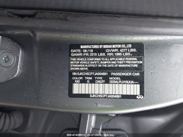 SJKCH5CP7JA004891 Infiniti Qx30 Pure