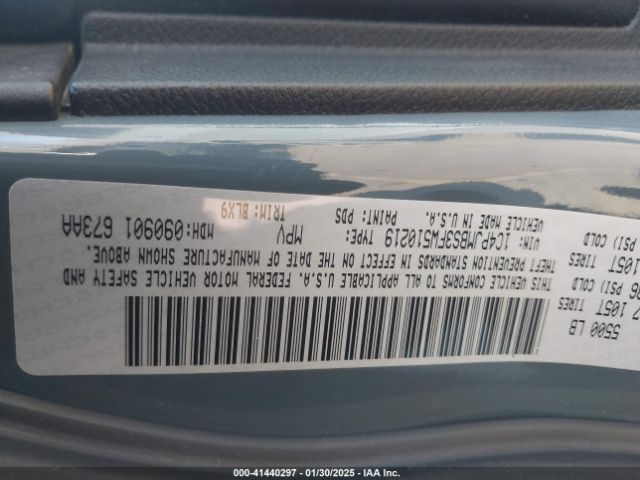 1C4PJMBS3FW510219 Jeep Cherokee Trailhawk