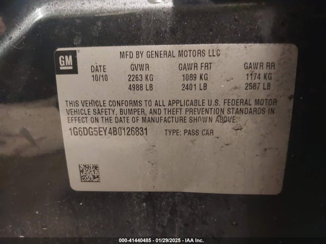 2011 CADILLAC CTS 1G6DG5EY4B0126831 Photo 8
