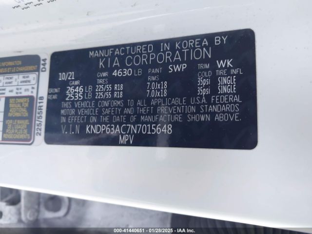 KNDP63AC7N7015648 KIA Sportage Nightfall Edition
