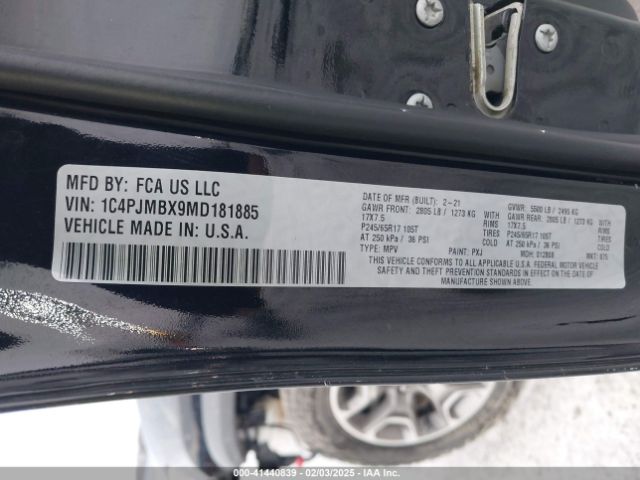 2021 JEEP CHEROKEE 1C4PJMBX9MD181885 Photo 8
