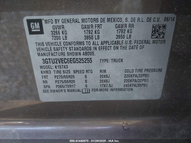 GMC Sierra 1500 Slt 2014 3GTU2VEC6EG525255 Image 9