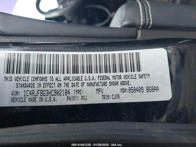 1C4RJFBG3HC902184 Jeep Grand Cherokee Limited 4x4