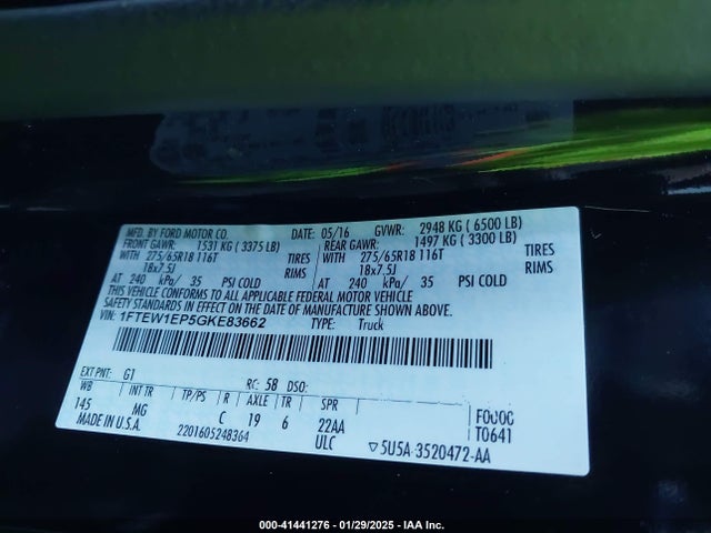 Ford F-150 Xlt 2016 1FTEW1EP5GKE83662 Image 9