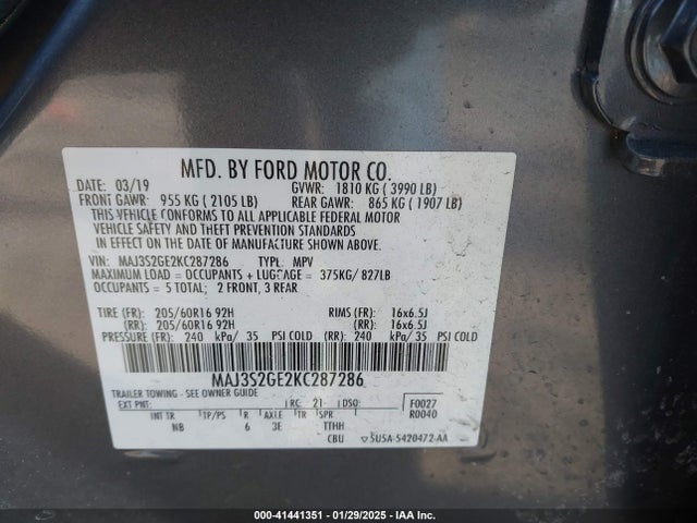 Ford Ecosport Se 2019 MAJ3S2GE2KC287286 Image 9