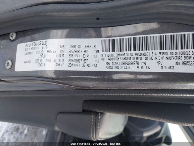 1C4PJLCB9FW760878 Jeep Cherokee Latitude