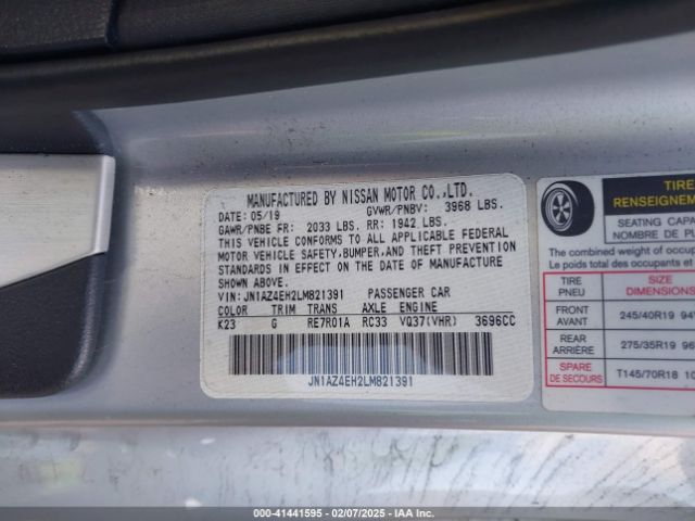 2020 NISSAN 370Z JN1AZ4EH2LM821391 Photo 8