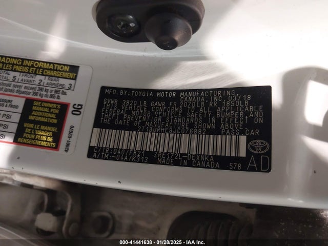 Toyota COROLLA LE 2018 2T1BURHE8JC076882 Image 9