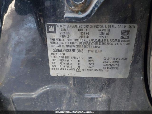 3GNAL2EK8FS510848 Chevrolet Captiva Sport 2ls