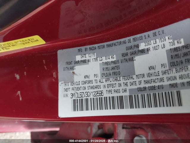 3MYDLBZV3GY122596 Toyota SCION IA