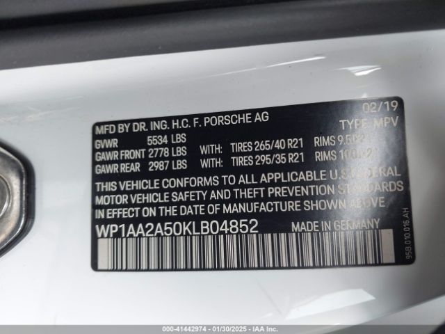 2019 PORSCHE MACAN WP1AA2A50KLB04852 Photo 8