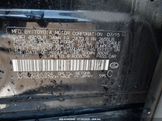 JTHCE1BL4FA008356 Lexus GS 350