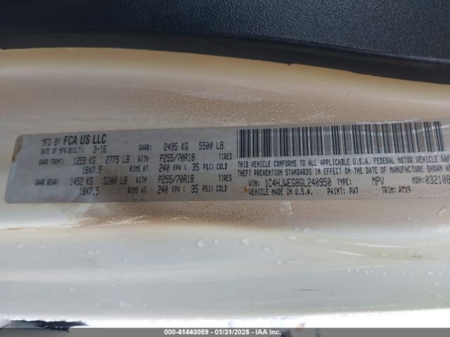 2016 JEEP WRANGLER UNLIMITED 1C4HJWEG8GL240950 Photo 8