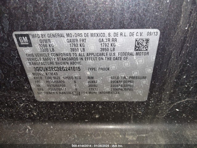 Chevrolet Silverado 1500 2lz 2014 3GCUKSEC3EG241015 Image 9