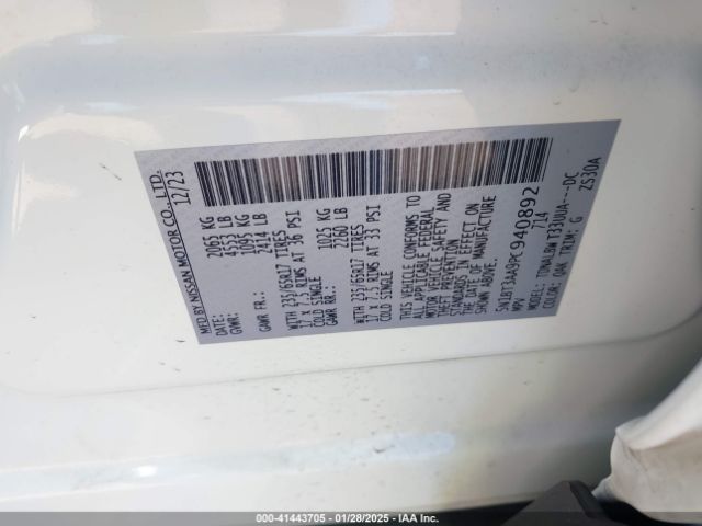 5N1BT3AA9PC940892 Nissan Rogue S Fwd