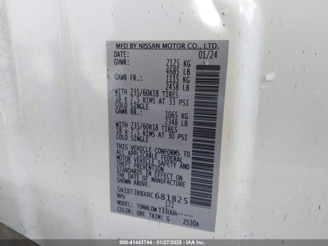 5N1BT3BBXRC681825 Nissan Rogue