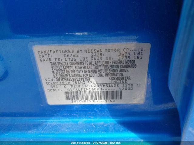 3N1CN8EV9PL819753 Nissan Versa 1.6 Sv Xtronic Cvt