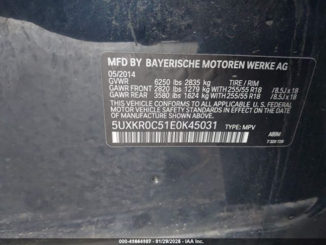 5UXKR0C51E0K45031 BMW X5 Xdrive35i