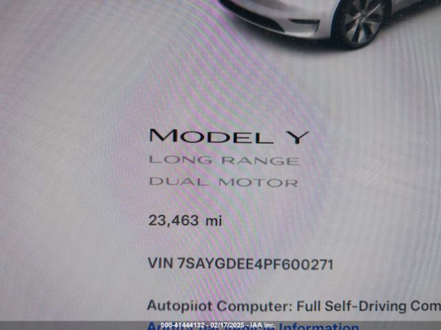 7SAYGDEE4PF600271 Tesla Model Y Awd/long Range Dual Motor All-wheel Drive